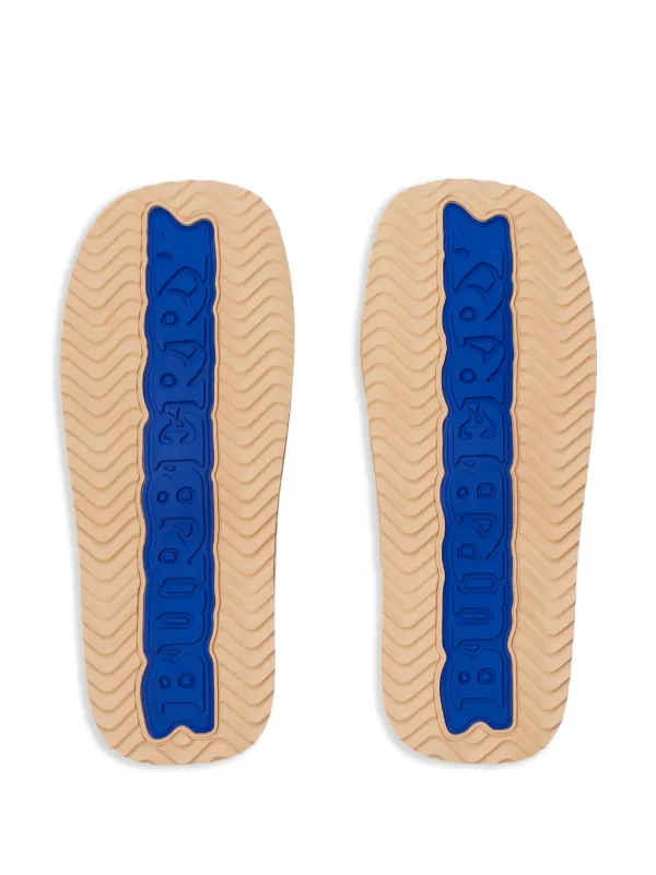BURBERRY EKD エンホス スラフ スリッホン スライト 【関税込】 Burberry EKD Slab Leather Slides | Black | FARFETCH