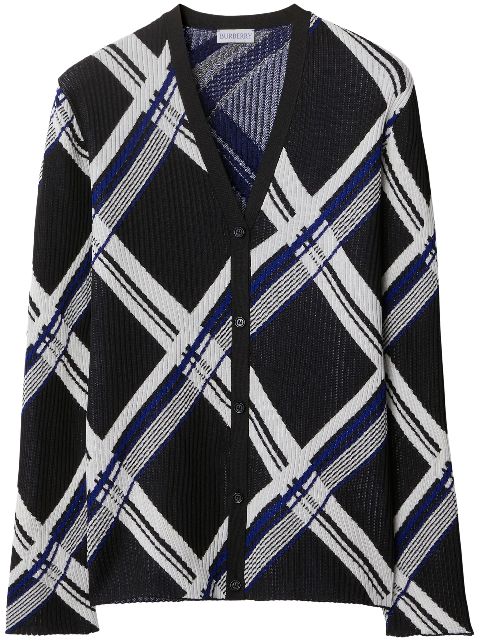 Burberry check-jacquard silk cardigan Women