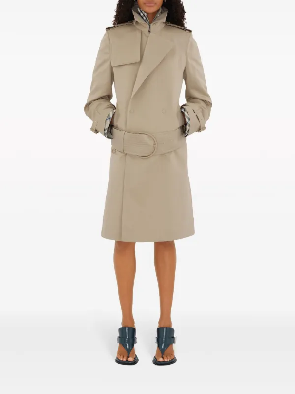 Burberry Belted Trench Coat | Neutrals | FARFETCH