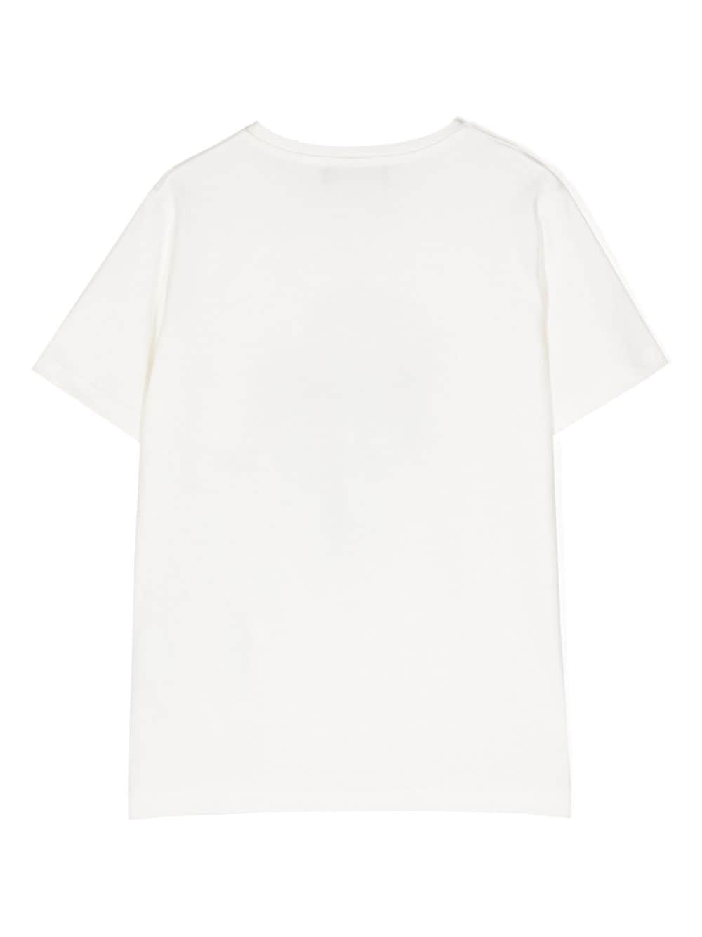 Shop Versace Dragon-print Cotton T-shirt In White