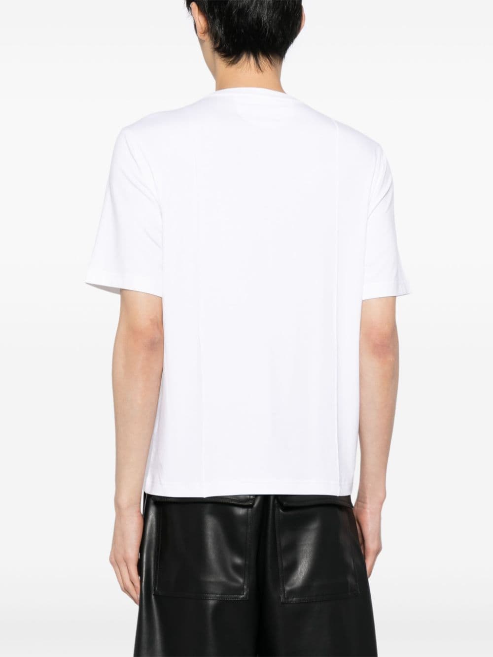 Shop Peter Do Pleat-detail Cotton T-shirt In White
