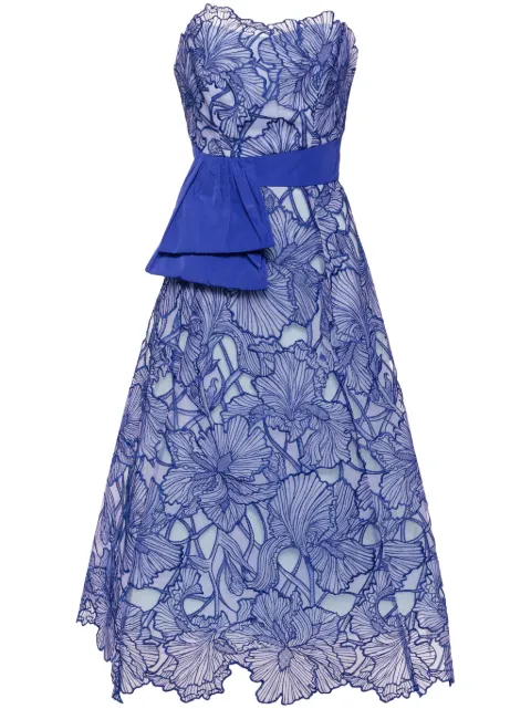 Marchesa Notte Iris midi dress