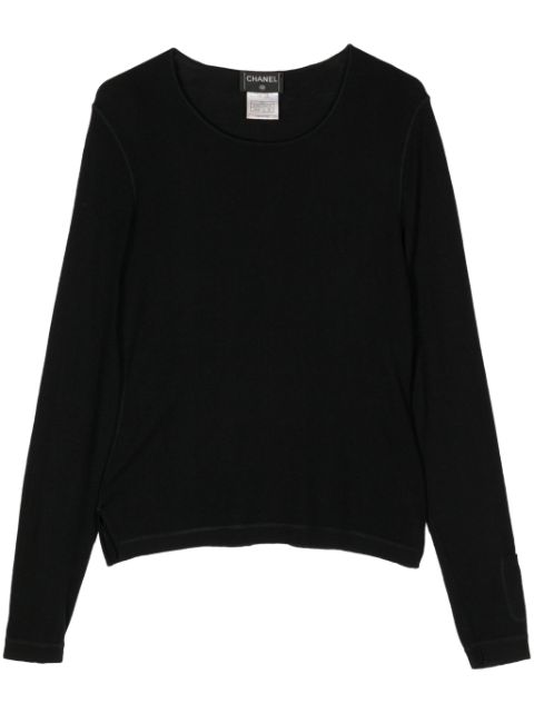 HOT SALE CHANEL 2000 crew-neck cashmere jumper Women