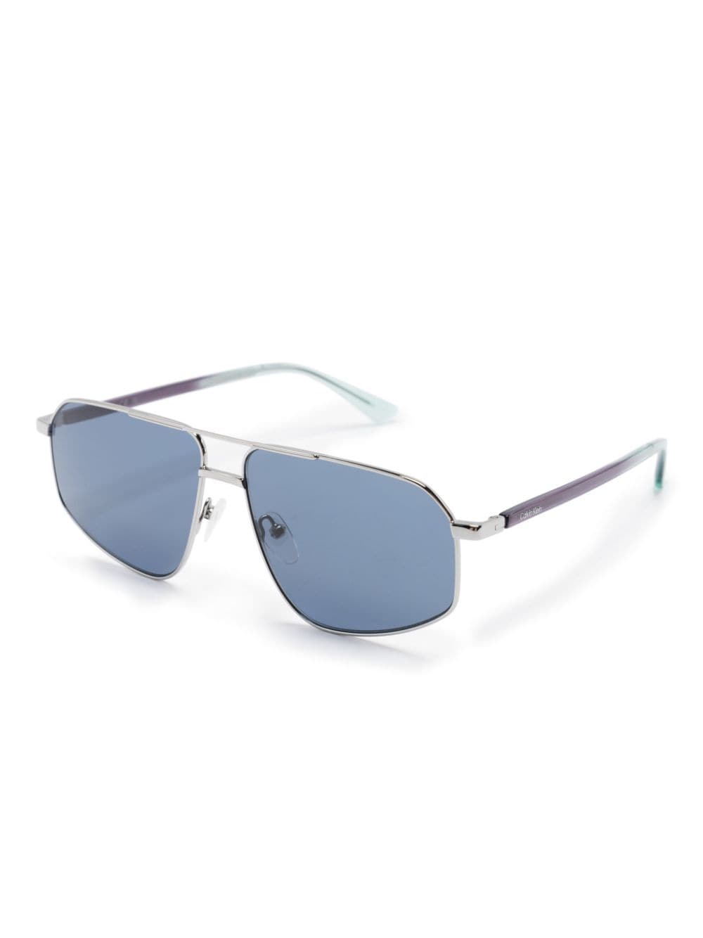 Shop Calvin Klein Navigator-frame Sunglasses In Violett