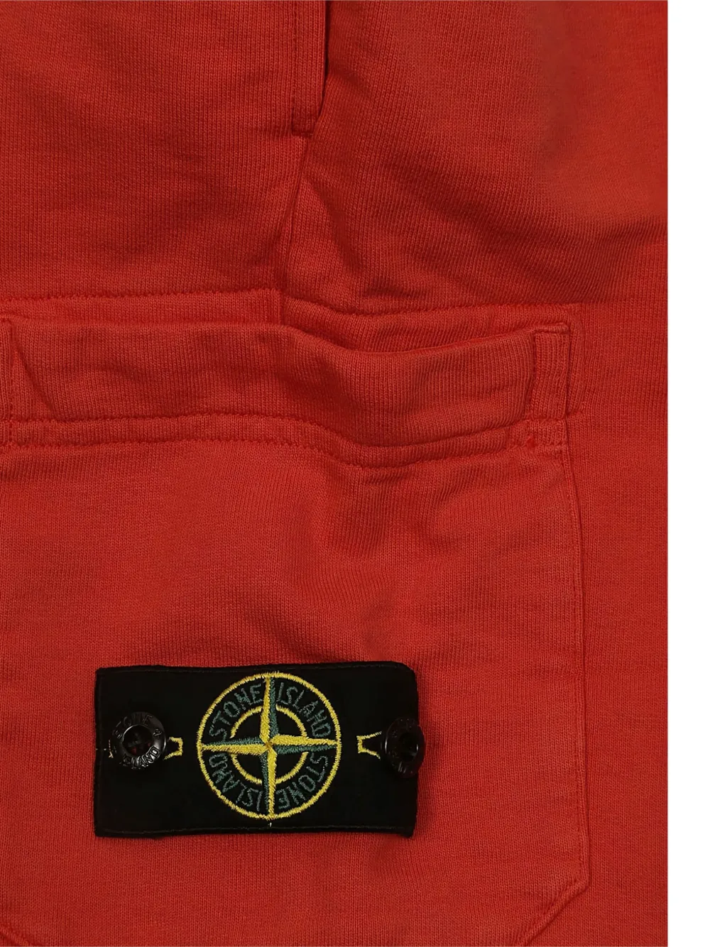 Stone Island Junior Shorts met Compass-logopatch Rood