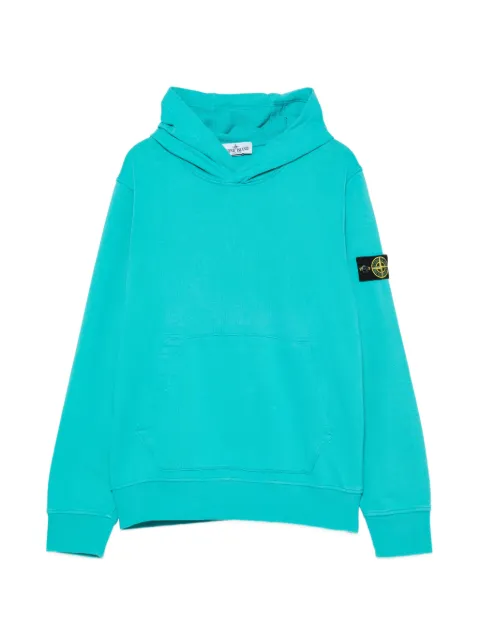 Stone Island Junior logo-patch hoodie