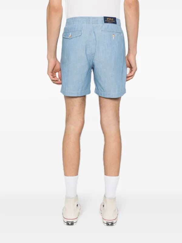 【POLO RALPH LAUREN】コットン混 ショートパンツ ブルー Polo ポニー コットン メッシュ ショートパンツ