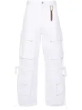 DARKPARK gabardine straight cargo pants - White