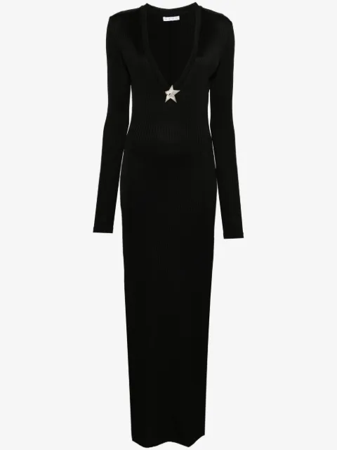 AREA fine-ribbed maxi dress
