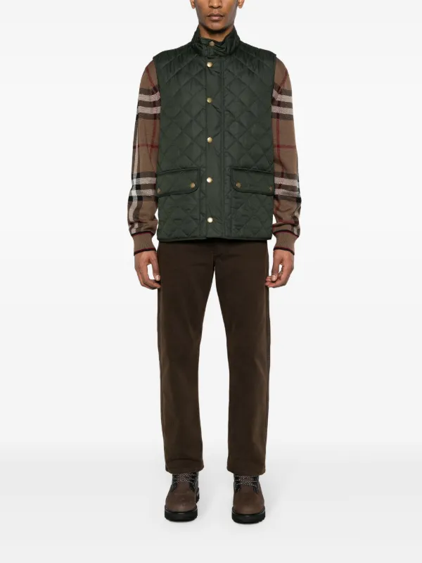 Barbour Lowerdale Quilted Gilet Green FARFETCH IN