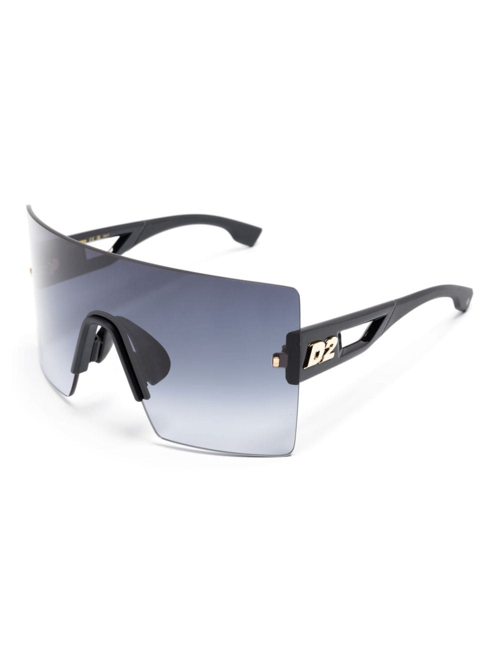 Shop Dsquared2 Shield-frame Sunglasses In 黑色