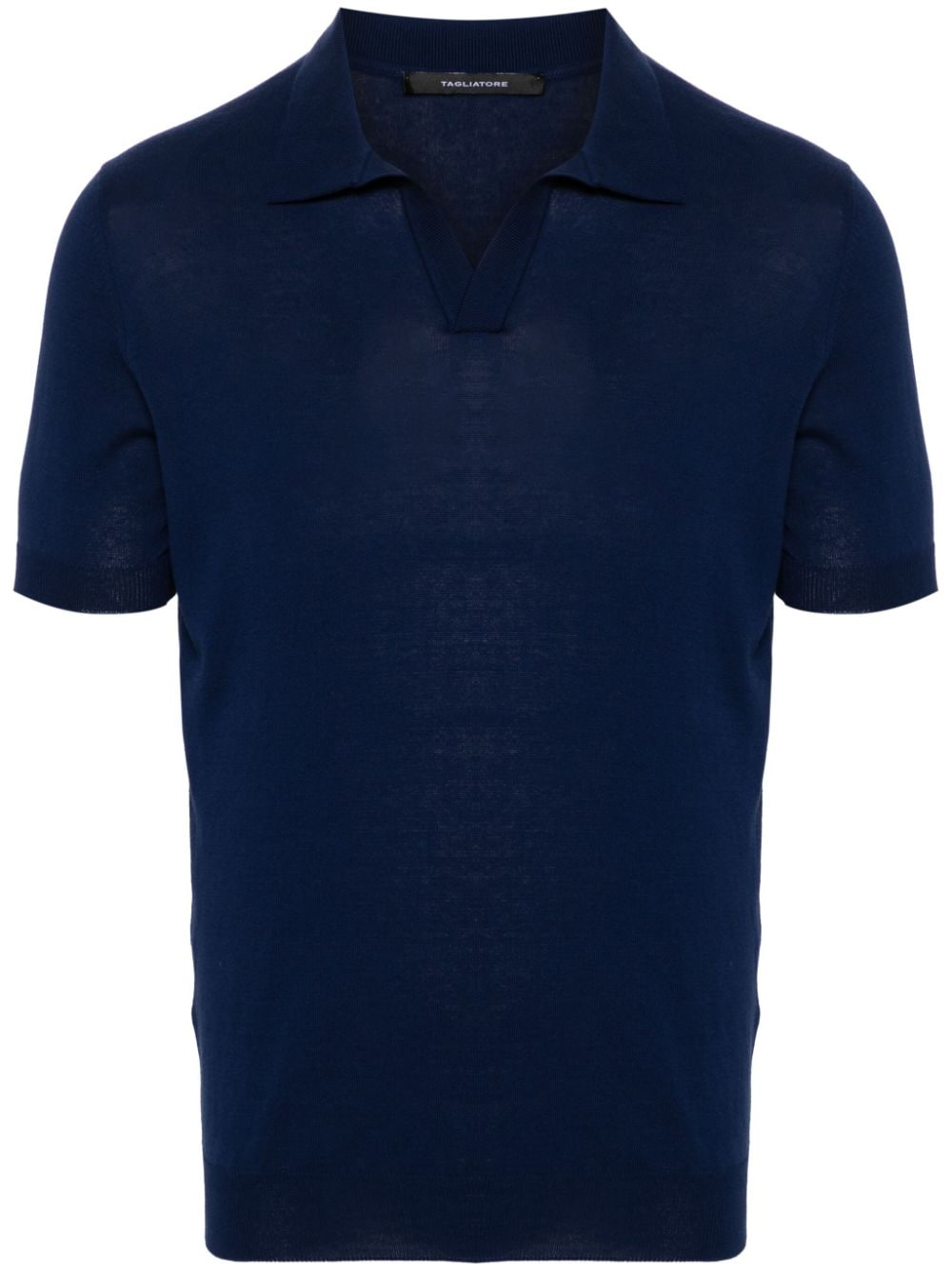 Tagliatore Keith Knitted Polo Shirt In Blue