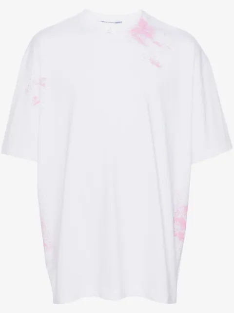 Comme Des Garçons Shirt splatter-print cotton T-shirt