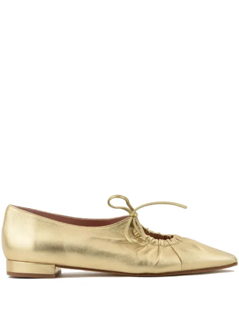 Paul Warmer Elba metallic-effect ballerina shoes