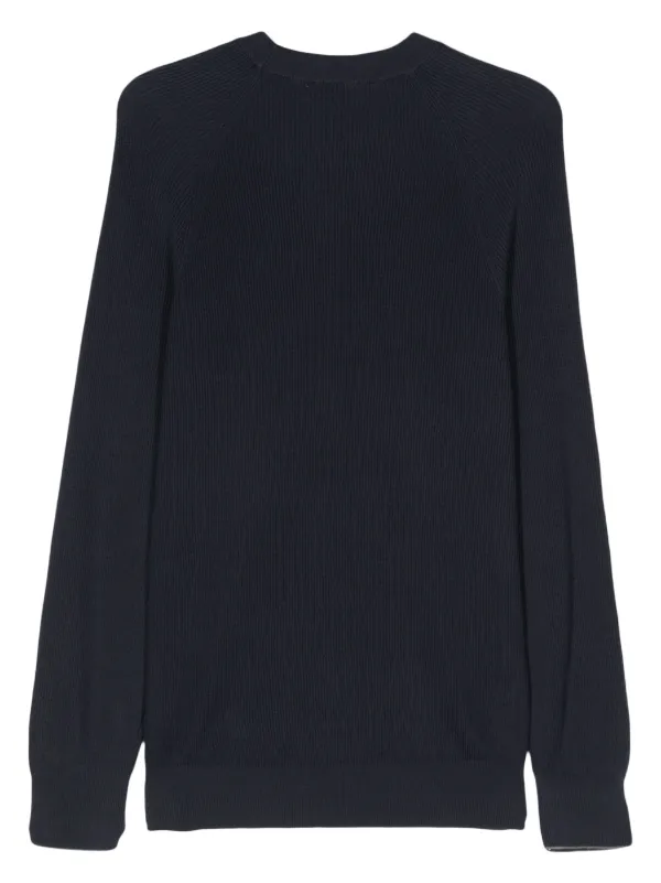 Brunello Cucinelli ribbed-knit Jumper | Blue | FARFETCH TR