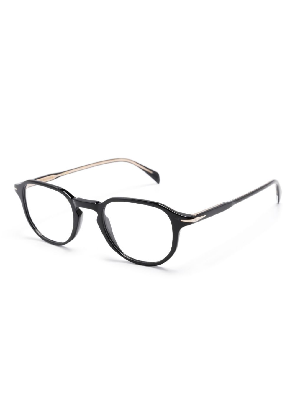 Shop Eyewear By David Beckham Db 1140 Round-frame Glasses In 黑色