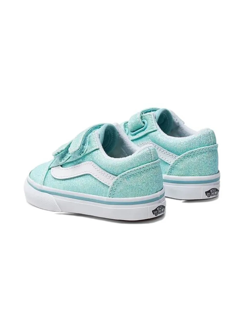Vans Kids old skool glitter pastel blue trainer Blauw