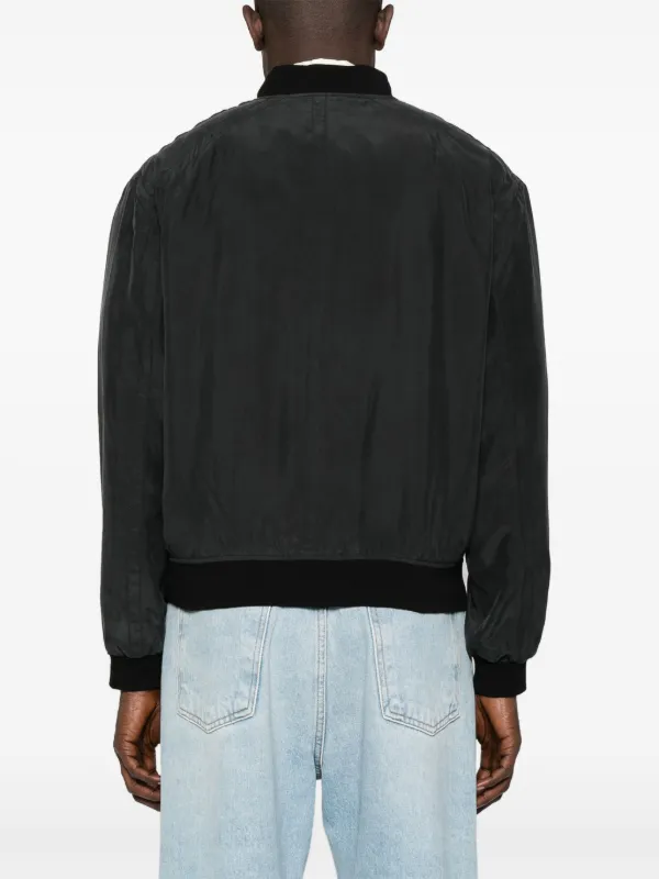 Sunflower Silk Bomber Jacket | Black | FARFETCH 