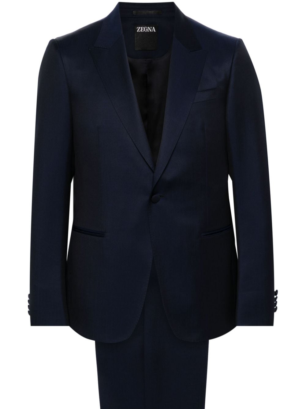 Zegna Single-breasted Slim-fit Suit In Blue