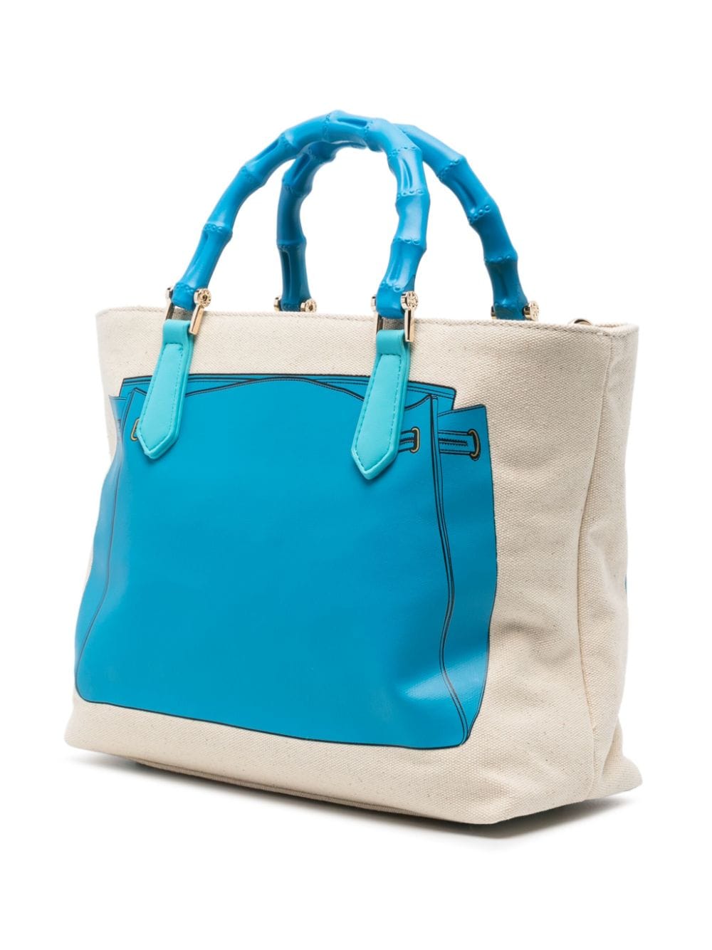 Shop V73 Must Canvas Tote Bag In Blue