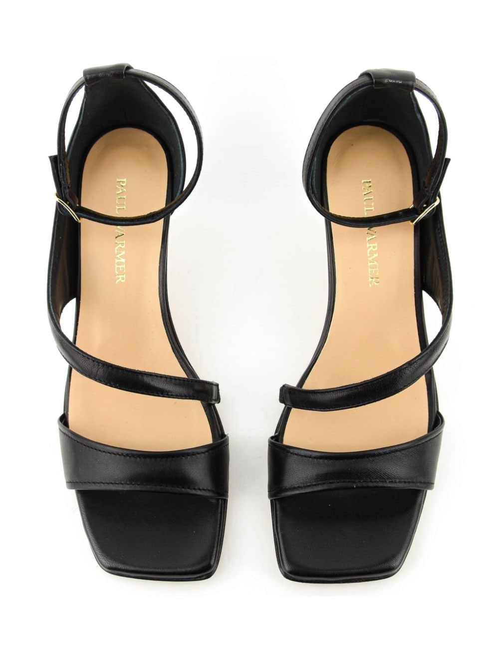 Shop Paul Warmer Amelie Leather Sandals In Black