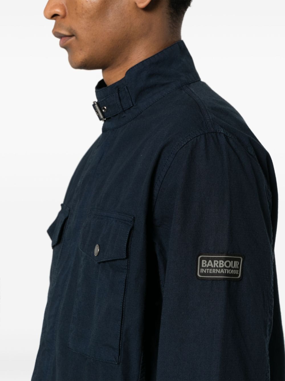 Shop Barbour Tourer Chatfield Cotton Jacket In Blau