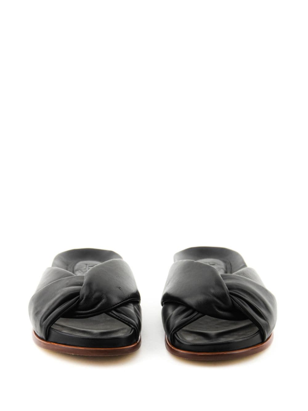 Shop Paul Warmer Brioche Twisted Sandals In Black