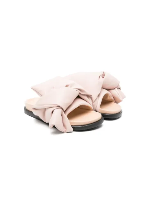 Nº21 Kids twist-detail padded slides