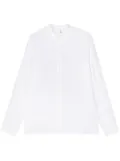 Transit ribbed-band collar linen shirt - White