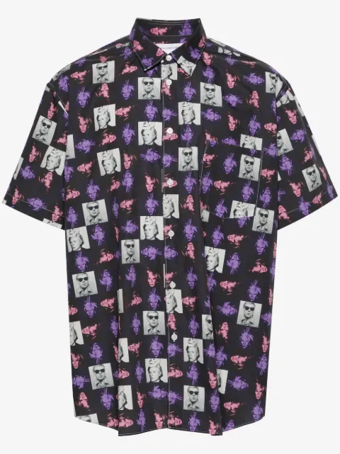 Comme Des Garçons Shirt Andy Warhol-print poplin shirt