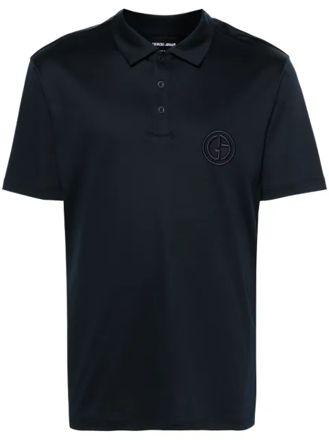 Giorgio Armani embroidered-logo cotton polo shirt