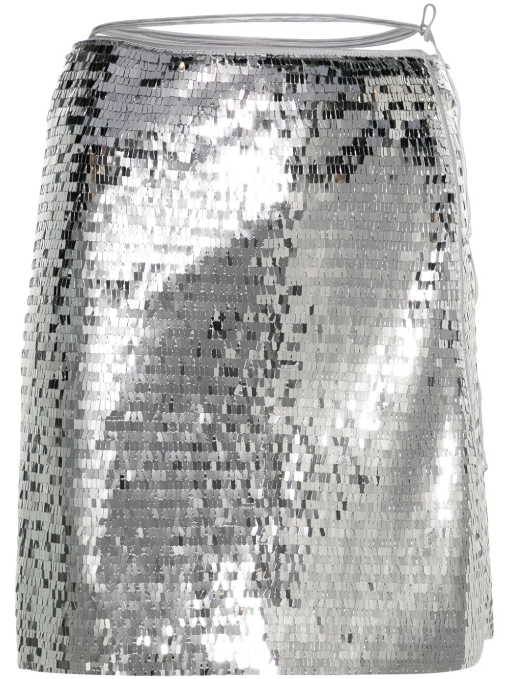 Oséree Mini-wikkelrok met pailletten Zilver