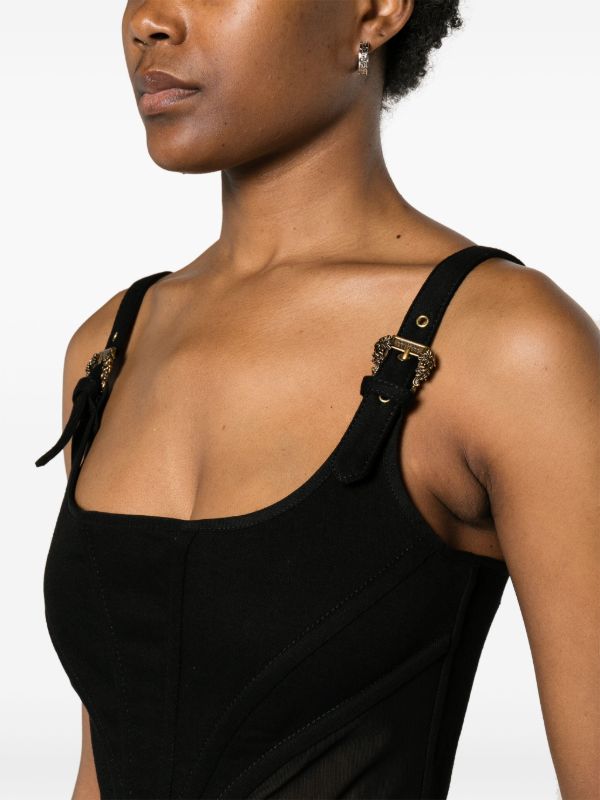 Versace Jeans Couture buckle-straps Corset Tank Top - Farfetch