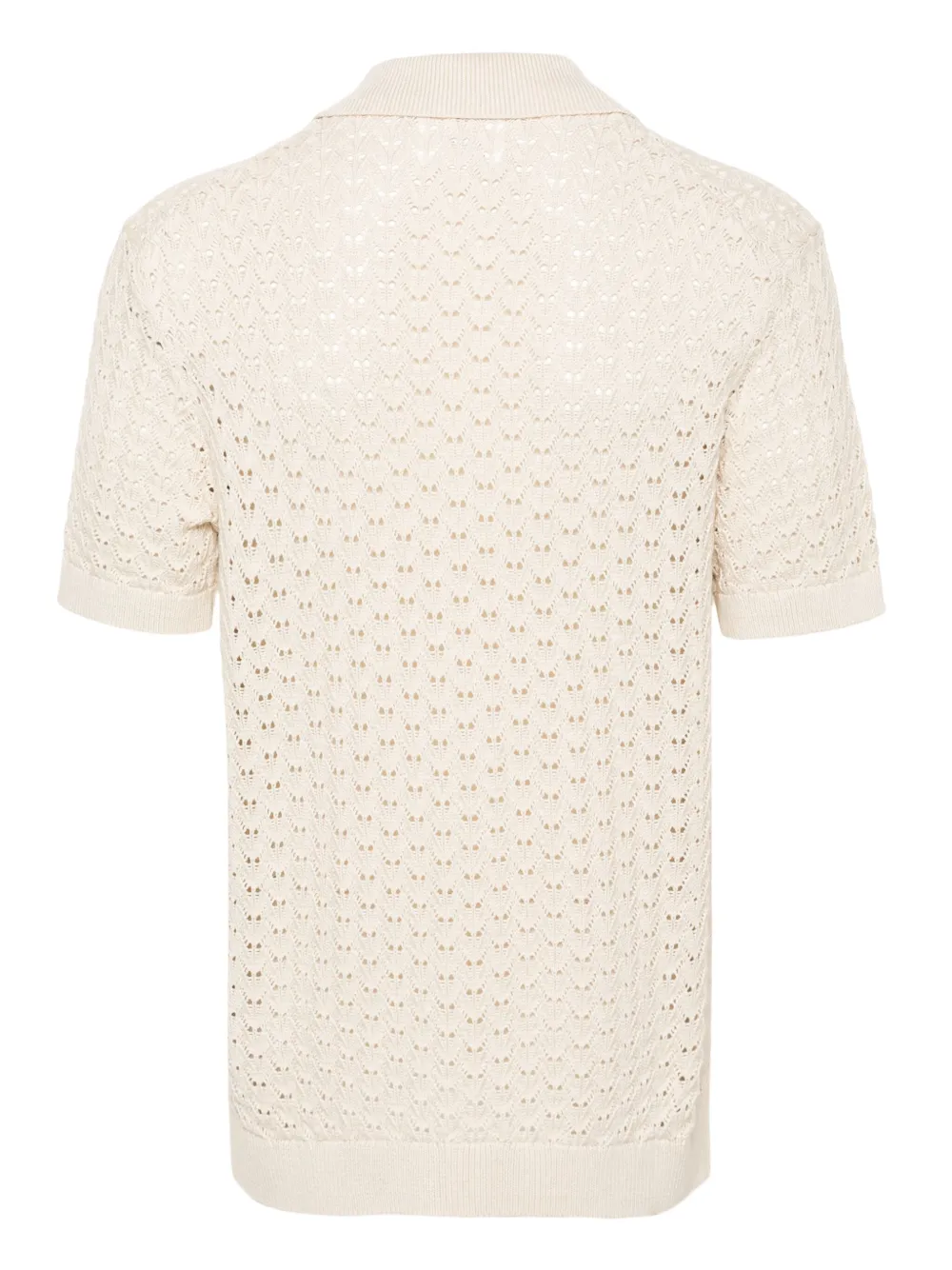NN07 Manuel gehaakt poloshirt - Beige