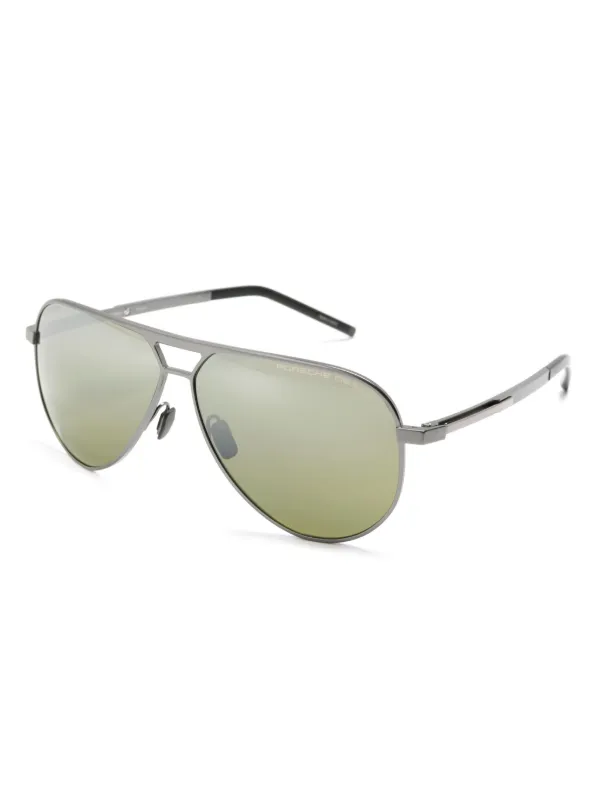 Porsche Design Lunettes De Soleil P8942 a Monture Pilote Gris FARFETCH CM