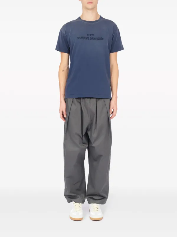Maison Margiela Reverse Logo Cotton T-shirt | Blue | FARFETCH JO
