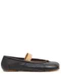 Maison Margiela Tabi leather ballerina shoes - Black