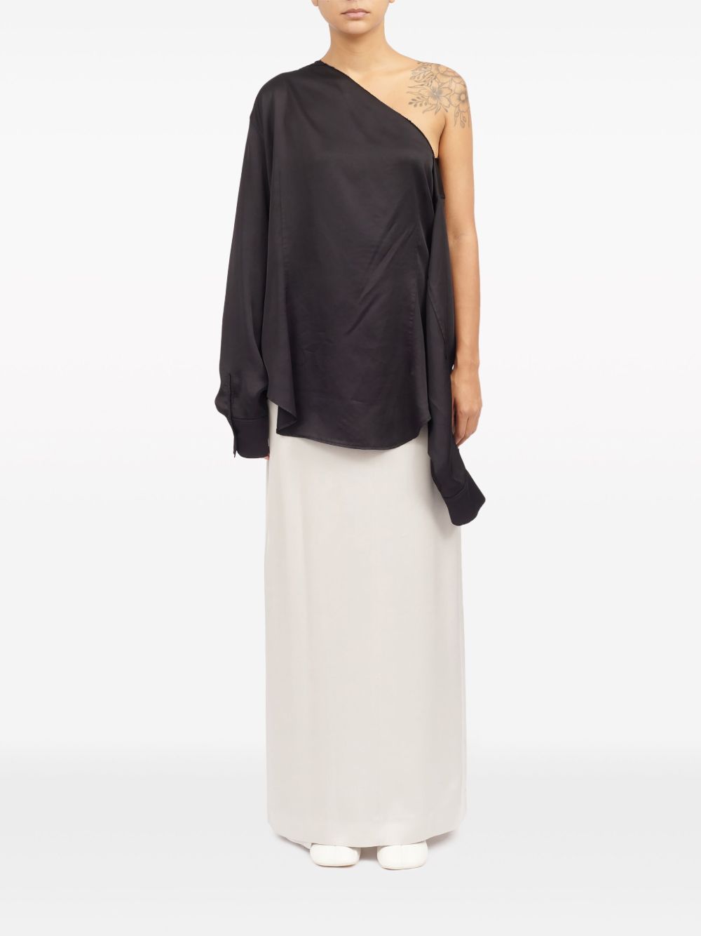 MM6 Maison Margiela Lining Look two-way slit-back shirt Women