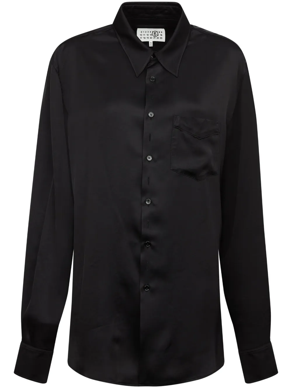 MM6 Maison Margiela Lining Look two-way slit-back shirt - Schwarz