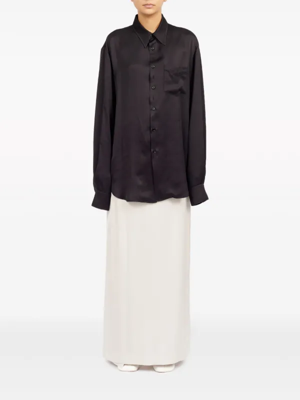 MM6 Maison Margiela Lining Look two-way slit-back Shirt - Farfetch