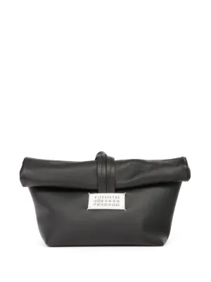 Maison Margiela レザー クラッチバッグ | ブラック | FARFETCH JP