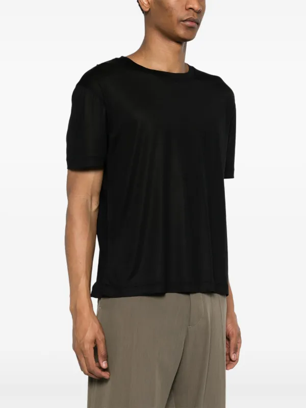 LEMAIRE Sheer Silk T-shirt | Black | FARFETCH