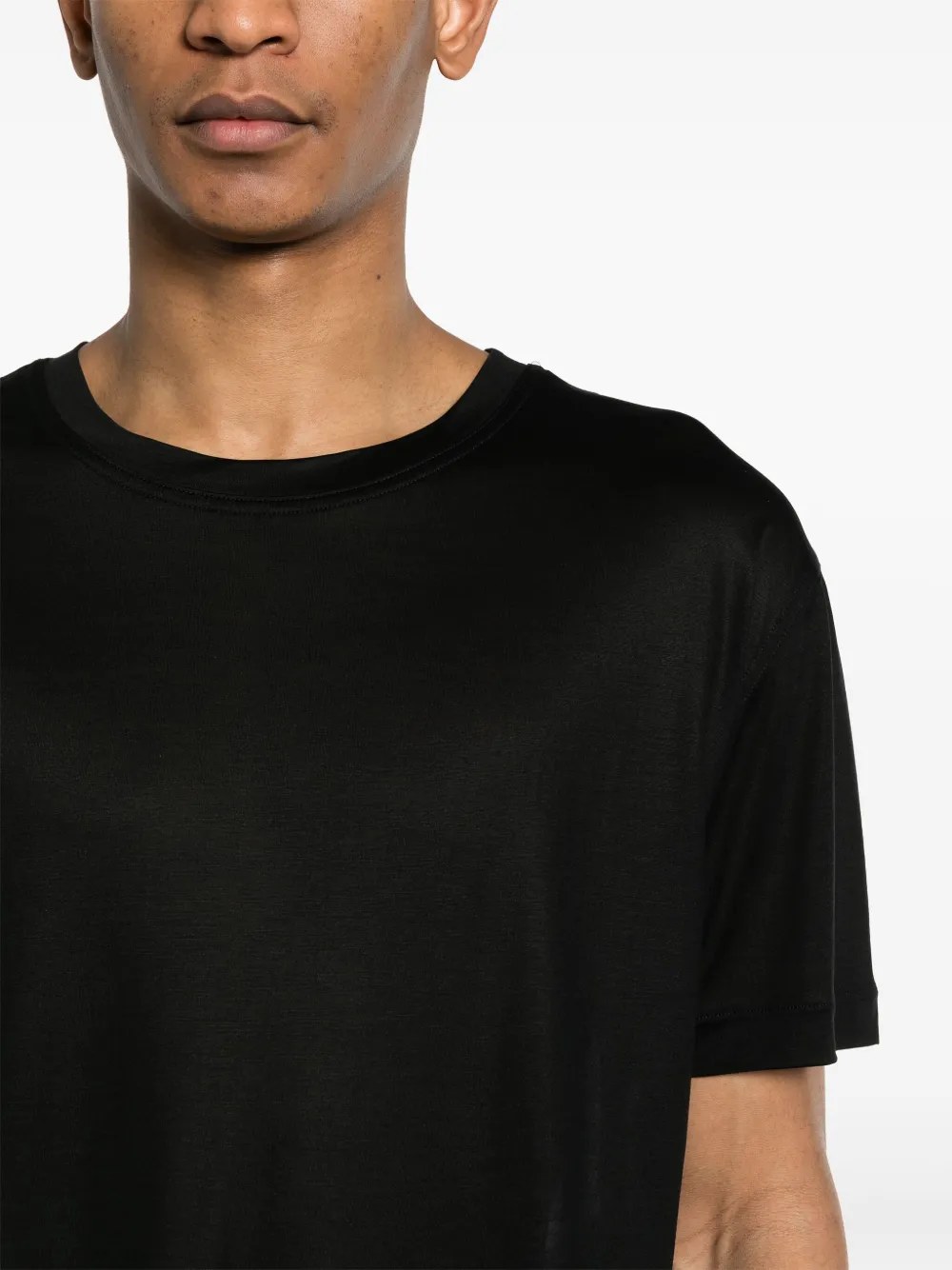 LEMAIRE Sheer Silk T-shirt | Black | FARFETCH