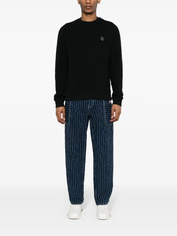 Maison Kitsuné Bold Fox Head Cotton Sweatshirt | Black