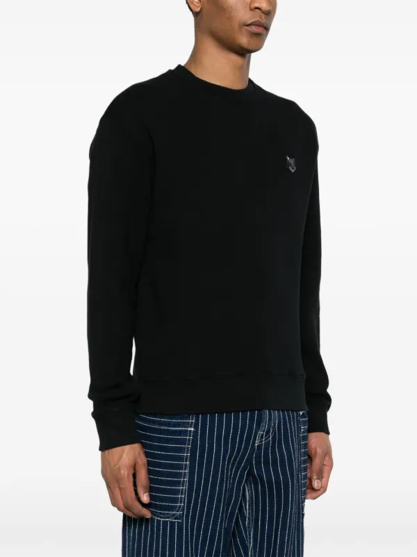Maison Kitsuné Bold Fox Head Cotton Sweatshirt | Black