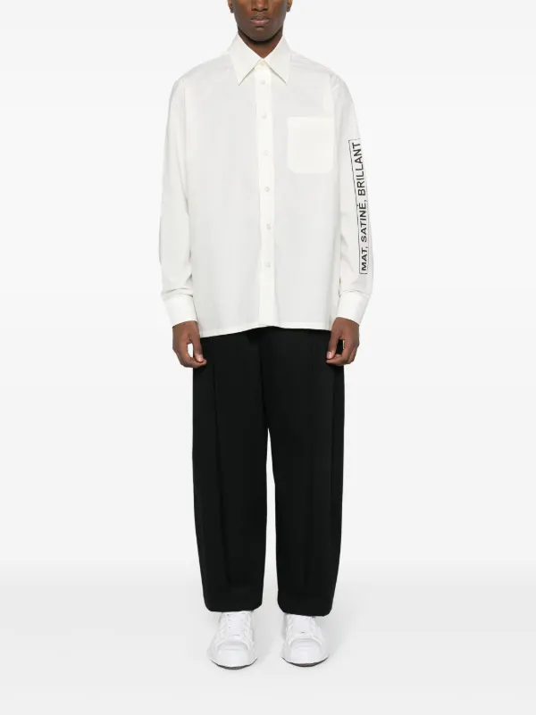 Tシャツ・カットソー Maison Margiela White poplin shirt (SI0DL0001S52245 100) Cotton poplin shirt in white - Maison Margiela | Mytheresa