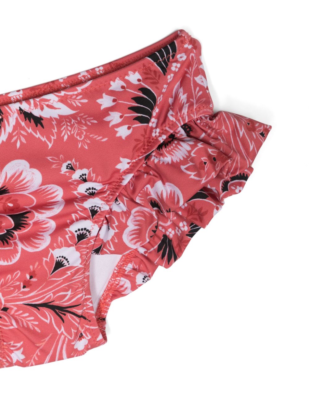 Shop Etro Paisley-print Ruffled Bikini In Pink