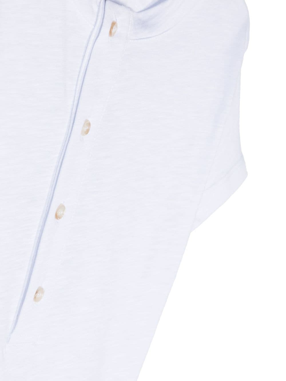 Shop Paolo Pecora Button-placket Cotton T-shirt In White