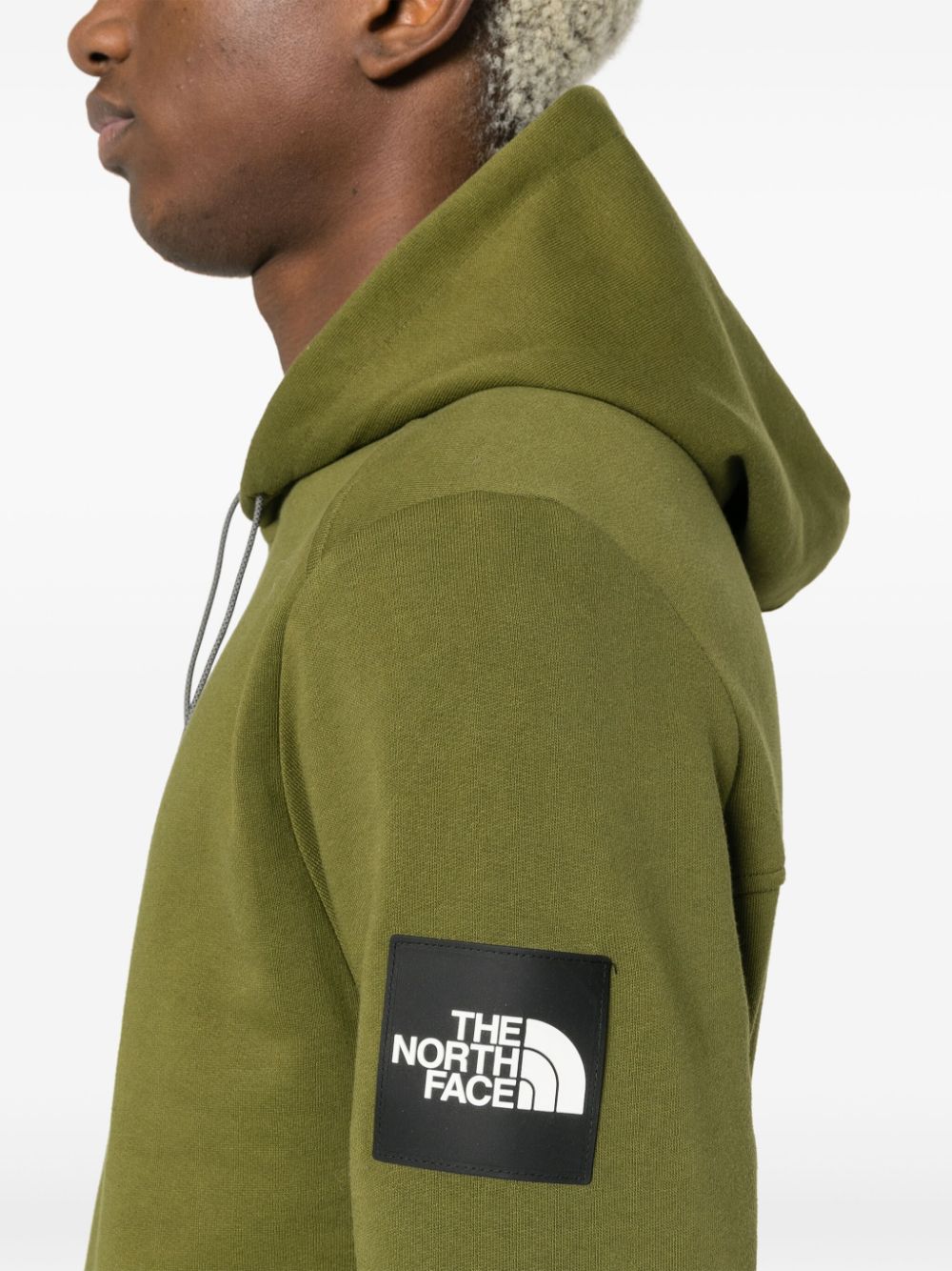 Shop The North Face Logo-print Cotton Hoodie In Green