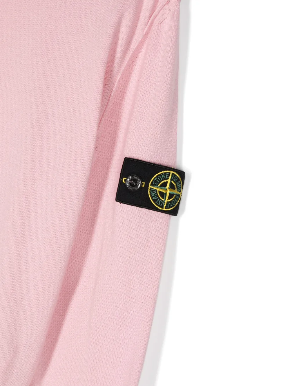 Stone Island Junior Katoenen trui met Compass-logopatch Roze